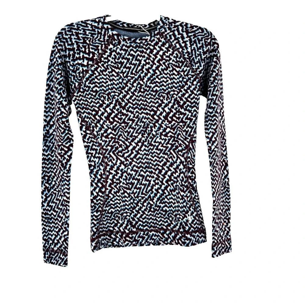 NEW Smartwool Classic Thermal Merino Base Layer Top Women's XS Purple Iris Retro - Picture 2 of 16